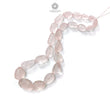 Pink Rose Quartz Loose Beads: 660.00cts Natural Untreated Quartz Fancy Shape Hand Carved Beads 15.5*12.5mm - 31*22mm 20"