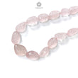 Pink Rose Quartz Loose Beads: 800.60cts Natural Untreated Quartz Fancy Shape Hand Carved Beads 17*13mm - 30.5*23mm 20"