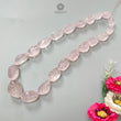 Pink Rose Quartz Loose Beads: 800.60cts Natural Untreated Quartz Fancy Shape Hand Carved Beads 17*13mm - 30.5*23mm 20"