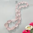 Pink Rose Quartz Loose Beads: 800.60cts Natural Untreated Quartz Fancy Shape Hand Carved Beads 17*13mm - 30.5*23mm 20"