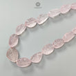 Pink Rose Quartz Loose Beads: 800.60cts Natural Untreated Quartz Fancy Shape Hand Carved Beads 17*13mm - 30.5*23mm 20"