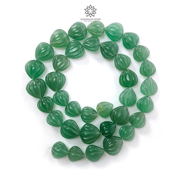 Green Quartz Carving Loose Beads 164.60cts