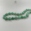 Green Quartz Carving Loose Beads: 164.60cts Natural Untreated Quartz Gemstone Heart Shape Both Side Hand Carved For Jewelry 10mm - 12mm 15"