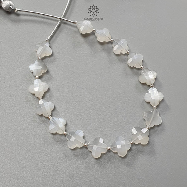 White Moonstone Faceted Loose Beads 32.30cts