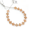 Peach Moonstone Faceted Loose Beads: 33.60cts Natural Moonstone Gemstone Fancy Both Side Checker Cut Beads For Jewelry 8mm 6.70"