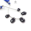 Black Purpurite Faceted Loose Beads: 21.20cts Natural Untreated Purpurite Gemstone 925 Silver Pear Shape 10*7mm - 13*10mm