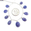 Blue Tanzanite Faceted Loose Beads: 47.00cts Natural Tanzanite Rose Cut Egg Shape 925 Silver Loose Beads 11*9mm - 16*13mm