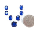 Blue Nanosital Gemstone Faceted Cut: 13.70cts Nanosital Gemstone Faceted Cushion Shape 8*6mm - 10mm 7pcs Lot For Jewelry