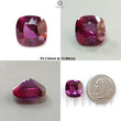 Synthetic Multi Color Gemstones Faceted Cut: Manmade Sapphire, Padparadscha & Garnet Cushion Shape 1pc for Ring/Pendant