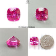 Synthetic Multi Color Gemstones Faceted Cut: Manmade Sapphire, Padparadscha & Garnet Cushion Shape 1pc for Ring/Pendant