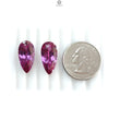 Synthetic Multi Color Gemstones Faceted Cut: Manmade Garnet, Morganite & Sapphire Pear Shape 20*10mm Pair for Jewelry