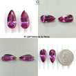 Synthetic Multi Color Gemstones Faceted Cut: Manmade Garnet, Morganite & Sapphire Pear Shape 20*10mm Pair for Jewelry
