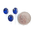 Blue Nanosital Gemstone Faceted Cut: Blue Nanosital Baguette, Cushion & Oval Shapes Faceted 1pc, 2pcs, 3pcs Set For Jewelry