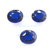 Blue Nanosital Gemstone Faceted Cut: Blue Nanosital Baguette, Cushion & Oval Shapes Faceted 1pc, 2pcs, 3pcs Set For Jewelry