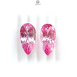 Synthetic Multi Color Gemstones Faceted Cut: Manmade Garnet, Morganite & Sapphire Pear Shape 20*10mm Pair for Jewelry
