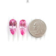 Synthetic Multi Color Gemstones Faceted Cut: Manmade Garnet, Morganite & Sapphire Pear Shape 20*10mm Pair for Jewelry