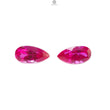 Synthetic Multi Color Gemstones Faceted Cut: Manmade Garnet, Morganite & Sapphire Pear Shape 20*10mm Pair for Jewelry