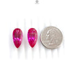 Synthetic Multi Color Gemstones Faceted Cut: Manmade Garnet, Morganite & Sapphire Pear Shape 20*10mm Pair for Jewelry