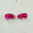 Synthetic Multi Color Gemstones Faceted Cut: Manmade Garnet, Morganite & Sapphire Pear Shape 20*10mm Pair for Jewelry
