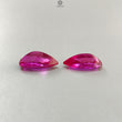 Synthetic Multi Color Gemstones Faceted Cut: Manmade Garnet, Morganite & Sapphire Pear Shape 20*10mm Pair for Jewelry