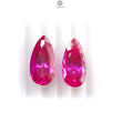 Synthetic Multi Color Gemstones Faceted Cut: Manmade Garnet, Morganite & Sapphire Pear Shape 20*10mm Pair for Jewelry