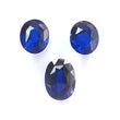 Blue Nanosital Gemstone Faceted Cut: Blue Nanosital Baguette, Cushion & Oval Shapes Faceted 1pc, 2pcs, 3pcs Set For Jewelry