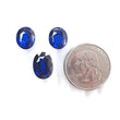 Blue Nanosital Gemstone Faceted Cut: Blue Nanosital Baguette, Cushion & Oval Shapes Faceted 1pc, 2pcs, 3pcs Set For Jewelry