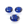 Blue Nanosital Gemstone Faceted Cut: Blue Nanosital Baguette, Cushion & Oval Shapes Faceted 1pc, 2pcs, 3pcs Set For Jewelry