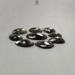 Green Rutile Quartz Gemstone Rose Cut Slices: Natural Untreated Unheated Rutile Egg Shape Faceted 9pcs Lot for Jewelry April Birthstone