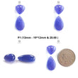 Tanzanite Pear Heart Cabochon : Natural Blue Tanzanite Gemstone Pear Shape