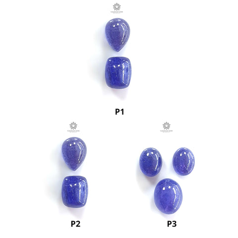 प्राकृतिक तंजानाइट ओवल कैबोकॉन: 23.05cts प्राकृतिक नीला तंजानाइट रत्न अंडाकार आकार 21*14mm