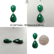 Malachite, Hematite & Smoky Quartz Faceted Gemstones: Natural Untreated Gemstones Pear Round Cabochon, Checker Cut 1pc, 2pcs Set For Jewelry