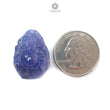 Tanzanite Gemstone Carving: 40.80cts Natural Blue Tanzanite Gemstone December Birthstone Lord Ganesha Idol Shape 26*19mm For Jewelry