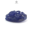 Tanzanite Gemstone Carving: 40.80cts Natural Blue Tanzanite Gemstone December Birthstone Lord Ganesha Idol Shape 26*19mm For Jewelry