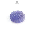 Tanzanite Gemstone Carving: Natural Blue Tanzanite Hand Carved Oval, Cushion Shapes 1pc For Jewelry