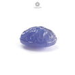 Tanzanite Gemstone Carving: Natural Blue Tanzanite Hand Carved Oval, Cushion Shapes 1pc For Jewelry