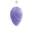 Tanzanite Gemstone Carving: Natural Blue Tanzanite Hand Carved Oval, Cushion Shapes 1pc For Jewelry