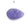 Tanzanite Gemstone Carving: Natural Blue Tanzanite Hand Carved Oval, Cushion Shapes 1pc For Jewelry