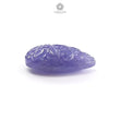 Tanzanite Gemstone Carving: Natural Blue Tanzanite Hand Carved Oval, Cushion Shapes 1pc For Jewelry