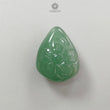 Green Quartz Gemstone Carving: Natural Untreated Green Quartz Both Side Hand Carved Fancy Shape 1pc For Jewelry