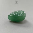 Green Quartz Gemstone Carving: Natural Untreated Green Quartz Both Side Hand Carved Fancy Shape 1pc For Jewelry