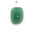 Green Quartz Gemstone Carving: Natural Untreated Green Quartz Both Side Hand Carved Fancy Shape 1pc For Jewelry