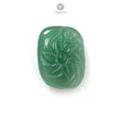 Green Quartz Gemstone Carving: Natural Untreated Green Quartz Both Side Hand Carved Fancy Shape 1pc For Jewelry