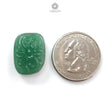 Green Quartz Gemstone Carving: Natural Untreated Green Quartz Both Side Hand Carved Fancy Shape 1pc For Jewelry