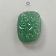 Green Quartz Gemstone Carving: Natural Untreated Green Quartz Both Side Hand Carved Fancy Shape 1pc For Jewelry