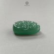 Green Quartz Gemstone Carving: Natural Untreated Green Quartz Both Side Hand Carved Fancy Shape 1pc For Jewelry