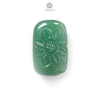 Green Quartz Gemstone Carving: Natural Untreated Green Quartz Both Side Hand Carved Fancy Shape 1pc For Jewelry