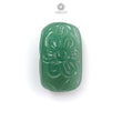 Green Quartz Gemstone Carving: Natural Untreated Green Quartz Both Side Hand Carved Fancy Shape 1pc For Jewelry