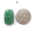 Green Quartz Gemstone Carving: Natural Untreated Green Quartz Both Side Hand Carved Fancy Shape 1pc For Jewelry