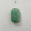 Green Quartz Gemstone Carving: Natural Untreated Green Quartz Both Side Hand Carved Fancy Shape 1pc For Jewelry